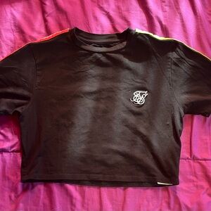 SikSilk Black Crop Top